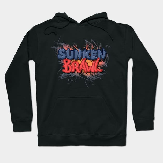 Sunken Brawl Logo Design Hoodie by Spikybot